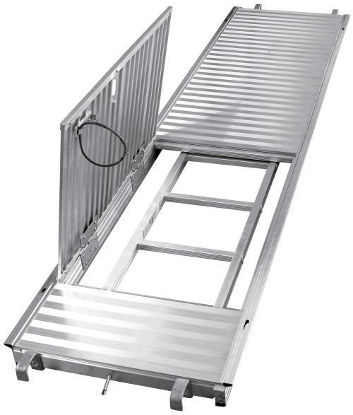 Plancher aluminium avec trappe déportée